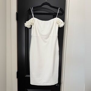 Lulu's White Off-Shoulder Dress